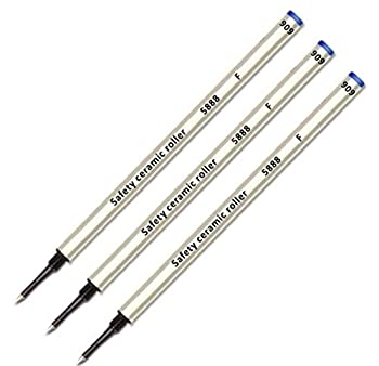 【中古】【輸入品・未使用】3パック???ブルーFineシュミット5888ローラーボールメタルRefill