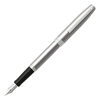 【中古】【インポート品・未当て嵌める】Sheaffer Sagaris、メタリックシルバー、クローム刈り込み、Fountain書き込み: Medium書き込み先(e0947753?)