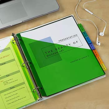 【中古】【輸入品・未使用】(3-pack 8 Tab) - Avery 8-Tab Plastic Binder Dividers with Pockets Insertable Multicolor Big Tabs 3 Sets (11907)