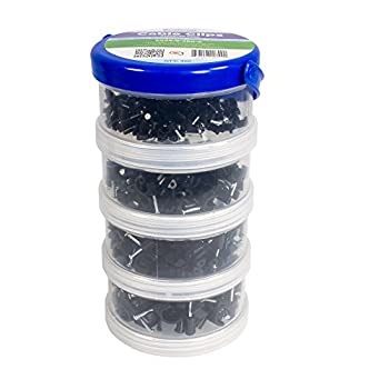 【中古】【輸入品・未使用】QualGearホワイトケーブルクリップ 4 / 6 / 8 / 10mm [Canister] ブラック