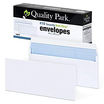 【中古】【輸入品・未使用】Quality Park (クオリティ パック) #10 シール付き安全封筒 中身が見えにくいティントと模様 Redi-Stripシール開閉 24ポンドの白の網目紙 4-1/8