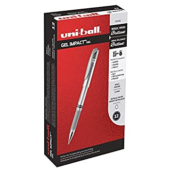 【中古】【輸入品・未使用】ユニ ボール インパクト ゲル ペン太字ポイント オープン ストック-シルバー