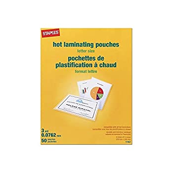 【中古】【輸入品・未使用】Staples Letter Size Thermal Laminating Pouches 3 mil by Staples