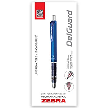 【中古】【輸入品・未使用】Zebra Pen DelGuard シャープペンシル 替え芯付き 細字 0.5mm ポイントサイズ 標準#2 HB芯 ブルーバレル 1パック