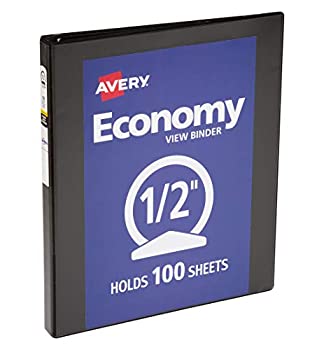【中古】【輸入品・未使用】(1.3cm Black) - Avery Economy View Binder with 1.3cm Round Ring Black (5751)