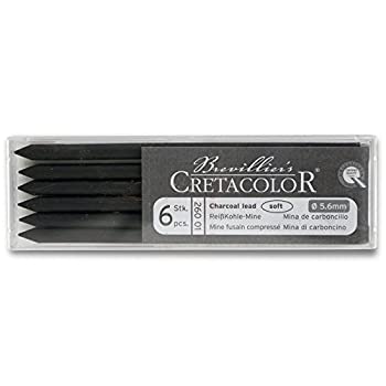 【中古】【39shop】【輸入品・未使用】Cretacolor★ソフトチャコールリード 6個パック（新古品）｜アトリエ絵利奈