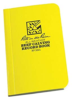 【中古】【輸入品・未使用】Rite in the Rain 防水牛肉カルビングレコードノート 3インチ x 4 5/8インチ イエローカバー (No. 1621)