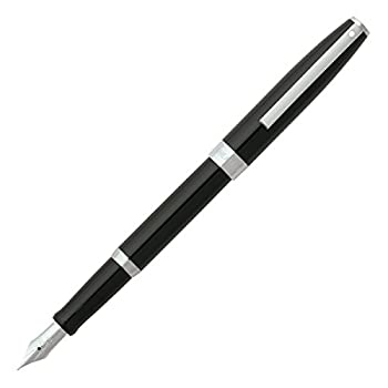 【中古】【インポート品・未当て嵌める】Sheaffer Sagaris、グロス黒いこと、Cr刈り込み、筆：ミディアムペン先 (E0947053)