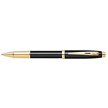 【中古】【輸入品・未使用】Sheaffer 100 光沢ブラックラッカーボールペン ゴールドトーンの約束付き