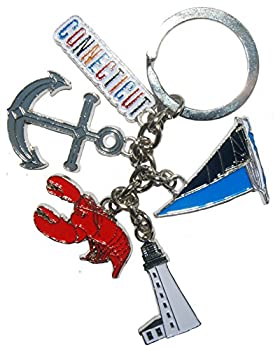 【中古】【輸入品・未使用】コネチカット州5チャームキーチェーン