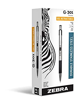 【中古】【39shop】【輸入品・未使用】ZEBRA★PEN G-301 ステンレススチール 格納式ゲルペン Medium Point/0.7mm/12 Count（新古品）｜アトリエ絵利奈