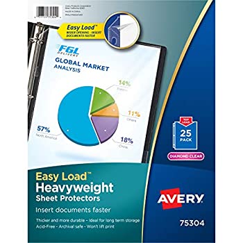 【中古】【輸入品・未使用】(Heavyweight 25 Protectors Diamond Clear) - Avery Diamond Clear Top-Loading Sheet Protectors (AVE75304)