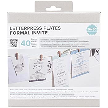 【中古】【39shop】【輸入品・未使用】We★R Memory Keepers Printing Plate レタープレス - Formal Invite (40 ピース)（新古品）｜アトリエ絵利奈