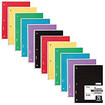 【中古】【39shop】【輸入品・未使用】(Wide★Ruled Pack of 12 Assorted) - Mead Spiral Notebooks Wide Ruled 70 Sheets Assorted Colours 12 Pack (73699)（新古品）｜アトリエ絵利奈