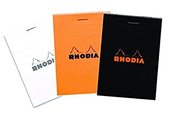 【中古】【39shop】【輸入品・未使用】Set★of 3?Rhodia Top Staplebound No 11グラフメモ帳(3?x 4?)ブラック、ホワイト、オレンジ(新古品)|アトリエ絵利奈