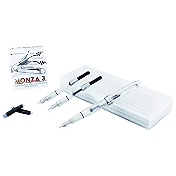 【中古】【39shop】【輸入品・未使用】Monza★万年筆3本セット (クリスタルクリア) - M 細字 オムニフレックスペン先（新古品）｜アトリエ絵利奈 12,166円