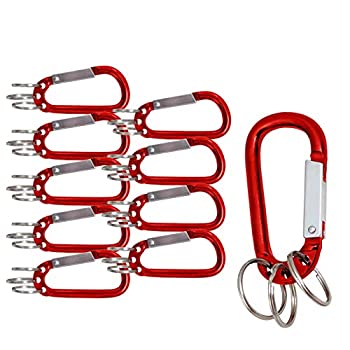 【中古】【輸入品・未使用】3リングCクリップカラビナキーキャリアキーチェーン 10 Pack