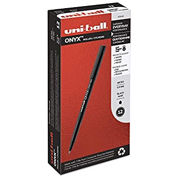 【中古】【輸入品・未使用】Onyx Roller Ball Stick Dye-Based Pen Black Ink Micro Dozen