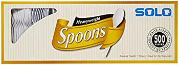 【中古】【39shop】【輸入品・未使用】Solo★White Heavyweight Spoons - 500 ct by SOLO Cup Company(新古品)|アトリエ絵利奈