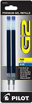 【中古】【輸入品・未使用】Value Pack of 6 - Pilot G2 Gel Ink Refill 2-Pack for Rolling Ball Pens Fine Point Blue Ink (77241)