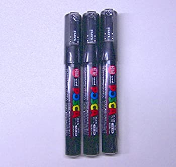 【中古】【輸入品・未使用】(1 Set) - Uni Posca Paint Marker PC-1M Black 3 pens per Pack(Japan Import) [Komainu-Dou Original Package]