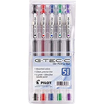 【中古】【輸入品・未使用】(1) - Pilot G-Tec-C4 Ultra Assorted Colours 0.4MM Rollerball Pen 5 Per Pack by Pilot