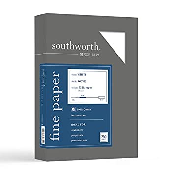 【中古】【インポート品・未当て嵌める】Southworth 100% Cotton Business Paper 8.5 x 11 Inches 32 重量ポンド White 250 per Box (JD18C) by Southworth