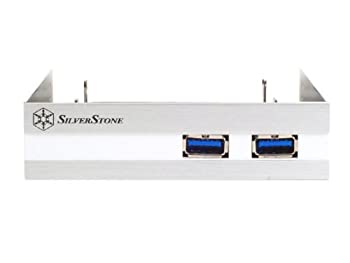 【中古】【インポート品・未当て嵌める】SilverStone/しろがね色石ころ 3.5ベイに積み上げるするUSB3.0ベイ佩び物 SST-FP36S しろがね色