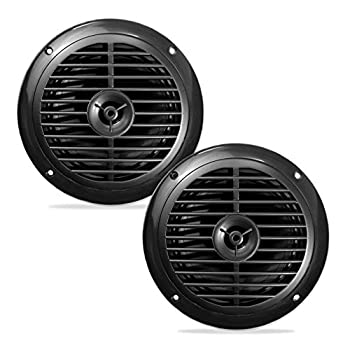 【中古】【輸入品・未使用】6.5 Inch Dual Marine Speakers - 2 Way Waterproof and Weather Resistant Outdoor Audio Stereo Sound System with 120 Watt Power Polypropyl