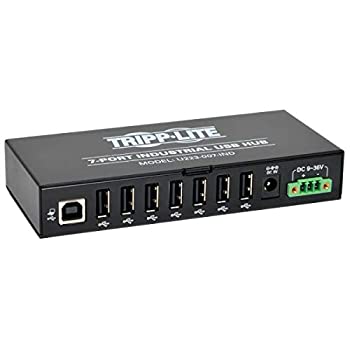 【中古】【輸入品・未使用】Tripp Lite 7-Port Rugged Industrial USB 2.0 Hi-Speed Hub w 15KV ESD Immunity - Hub - 7 x USB 2.0 - DIN rail mountable wall-mountable