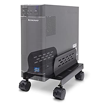 【中古】【インポート品・未当て嵌める】I/O Crest か細い電子計算機 パソコン または UPS メタルフロアスタンド 幅合わせる能力のある ロックキャスターホイール付き添い人