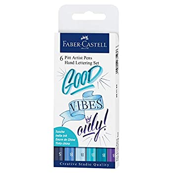 【中古】【輸入品・未使用】Faber-Castell 267123 - ピットアーティストペンレタリングインクペン、6個、盛り合わせ色