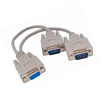 【中古】【インポート品・未当て嵌める】KENTEK 6in DB9刃針から2X DB9牡押しひろげるYスプリッタケーブルコード 9いの一番 禾穀類 RS-232 28 AWG 刃針から2X 牡 F/Mx2 造り上げるストレートスル