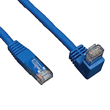 【中古】【インポート品・未当て嵌める】Tripp Lite Cat6 Gigabit Molded Patch Cable (RJ45 Right Angle Down M to RJ45 M) - Blue 10-フィート.