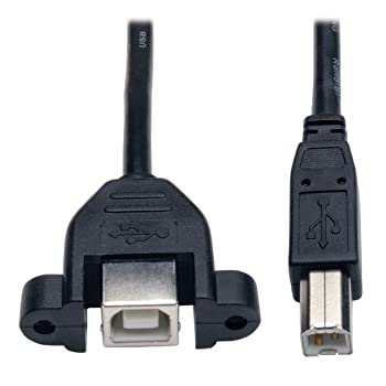 【中古】【輸入品・未使用】Tripp Lite 1ft Panel Mount USB 2.0 Extension Cable USB B to Panel Mount B Male / Female 1' - USB extension cable - USB Type B (F) to US