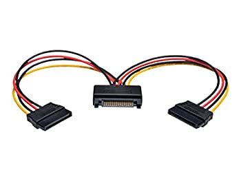 【中古】【インポート品・未当て嵌める】Tripp Lite 6インチ Serial ATA SATA Power Y Splitter Cable Adapter 15Pin M/F 6\" - Power splitter - SATA power (F) to SATA power (M) - 6 インチ"