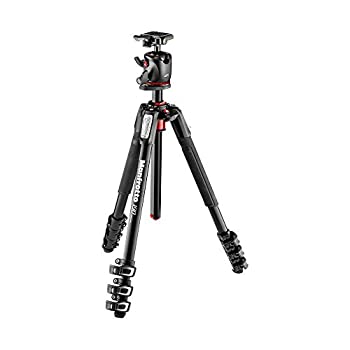 【中古】【インポート品・未当てはめる】Manfrotto MK190XPRO4-BHQ2 軽銀4一部分三脚一揃いの道具 どんぶり鉢上端付き添い人 黒いこと