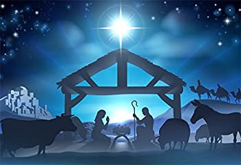 【中古】【39shop】【輸入品・未使用】LFEEY★7 x 5フィート キリストの誕生 背景 クリスマス 夜 飼育風景 シルエット 背景 農場 納屋 安定 キリスト教 写真 小道具 スタジオ 写真ブー(新古品)|アトリエ絵利奈