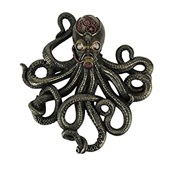 【中古】【39shop】【輸入品・未使用】Veronese★Design ブロンズ仕上げ スチームパンクスタイル タコ リブリーザー 壁掛け（新古品）｜アトリエ絵利奈