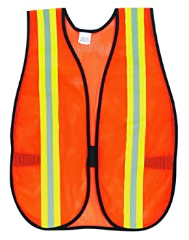 【中古】【39shop】【輸入品・未使用】Orange★Safety Vest 2 Reflective Strips Polyester Side Straps One Size by Crews（新古品）｜アトリエ絵利奈