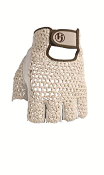 【中古】【39shop】【輸入品・未使用】(Large)★- HJ Glove Women's Snow White Original Half Finger Golf Glove Large Left Hand（新古品）｜アトリエ絵利奈