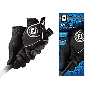【中古】【輸入品・未使用】FootJoy レイングリップ手袋（1ペア） ブラック