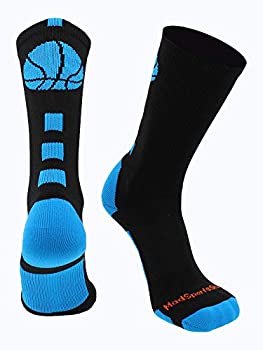 【中古】【インポート品・未当て嵌める】MadSportsStuff 篭球のロゴタイプ 運動競技労働者の一団靴下 S 黒いこと
