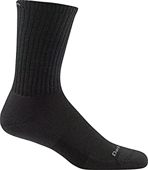 【中古】【インポート品・未当て嵌める】Darn Tough標準尺度ライトクッションクルーソックス?メンズ L 黒いこと