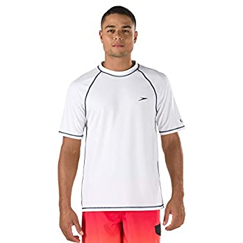 【中古】【輸入品・未使用】Speedo メンズ UV スイムシャツ 半袖 ゆったりフィット イージーTシャツ XX-Large ホワイト