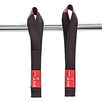 【中古】【インポート品・未当て嵌める】Fit Four  ウエイトリフティングストラップ 日々の運動することやオリンピックリフティング向け(黒いこと\u0026赤いこと) (はたご屋界面)