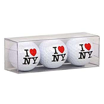 【中古】【輸入品・未使用】City-Souvenirs I Love NYゴルフボール 3個セット I Heart NYゴルフボール 規定サイズと重量