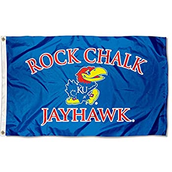 【中古】【インポート品・未当て嵌める】カンザスジェイホークスRock車輪止めKu University Large College信号旗
