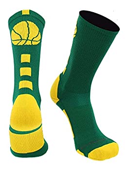 【中古】【インポート品・未当て嵌める】MadSportsStuff 篭球のロゴタイプ 運動競技労働者の一団靴下 L 緑であること