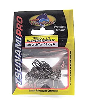 【中古】【輸入品・未使用】Tsunami Proボール軸受Swivel W / Coastロックスナップ Size:3. LB Test: 49. QTY: 6